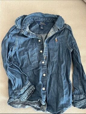 Polo Ralph Lauren Denim Button-Up Shirt - Blue 4T